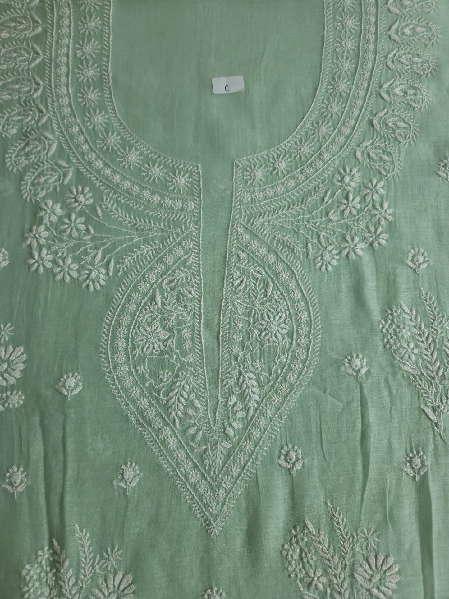 Malmal Chanderi 2-Piece Set (Spanish Green)