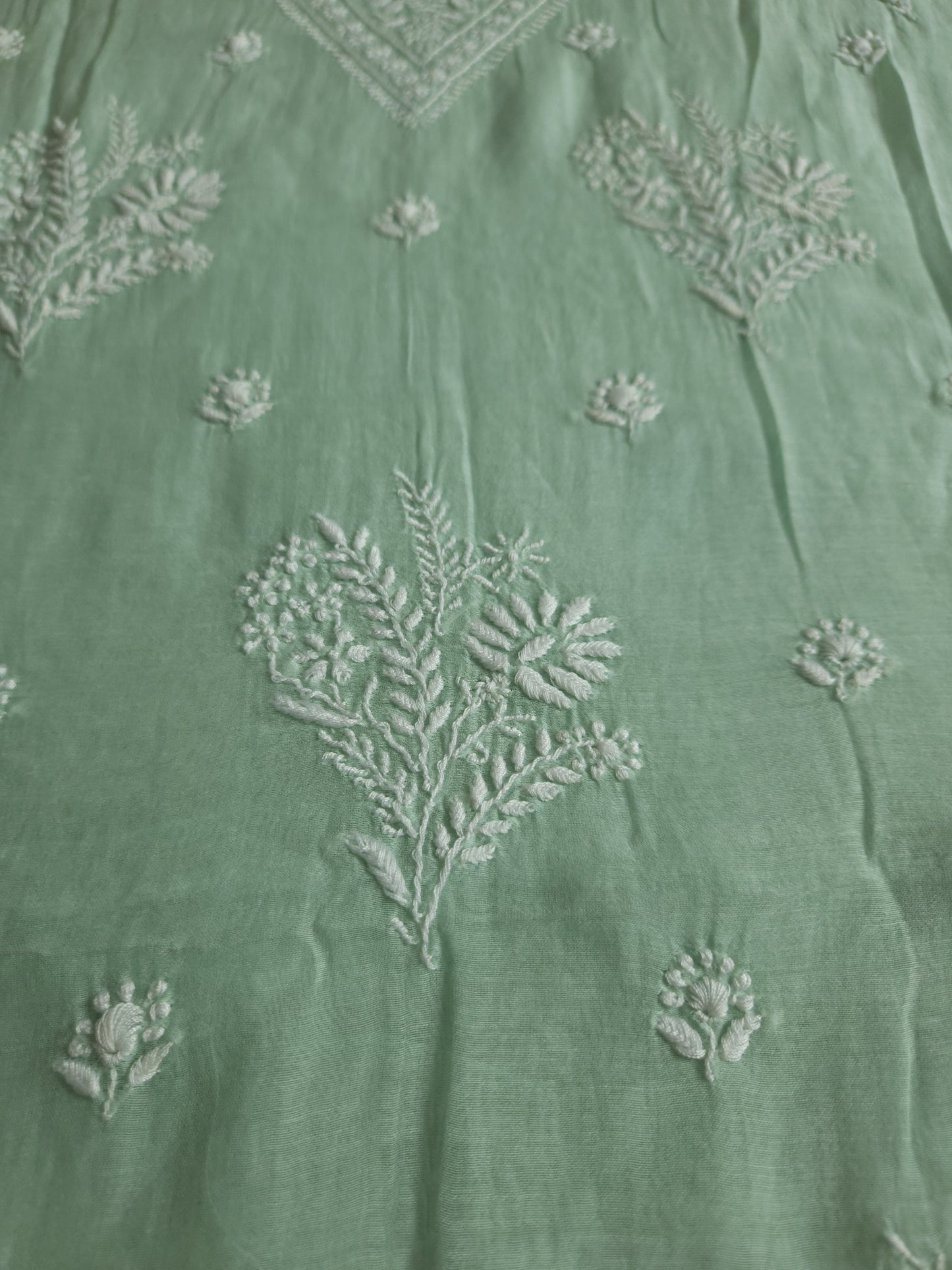 Malmal Chanderi 2-Piece Set (Spanish Green)