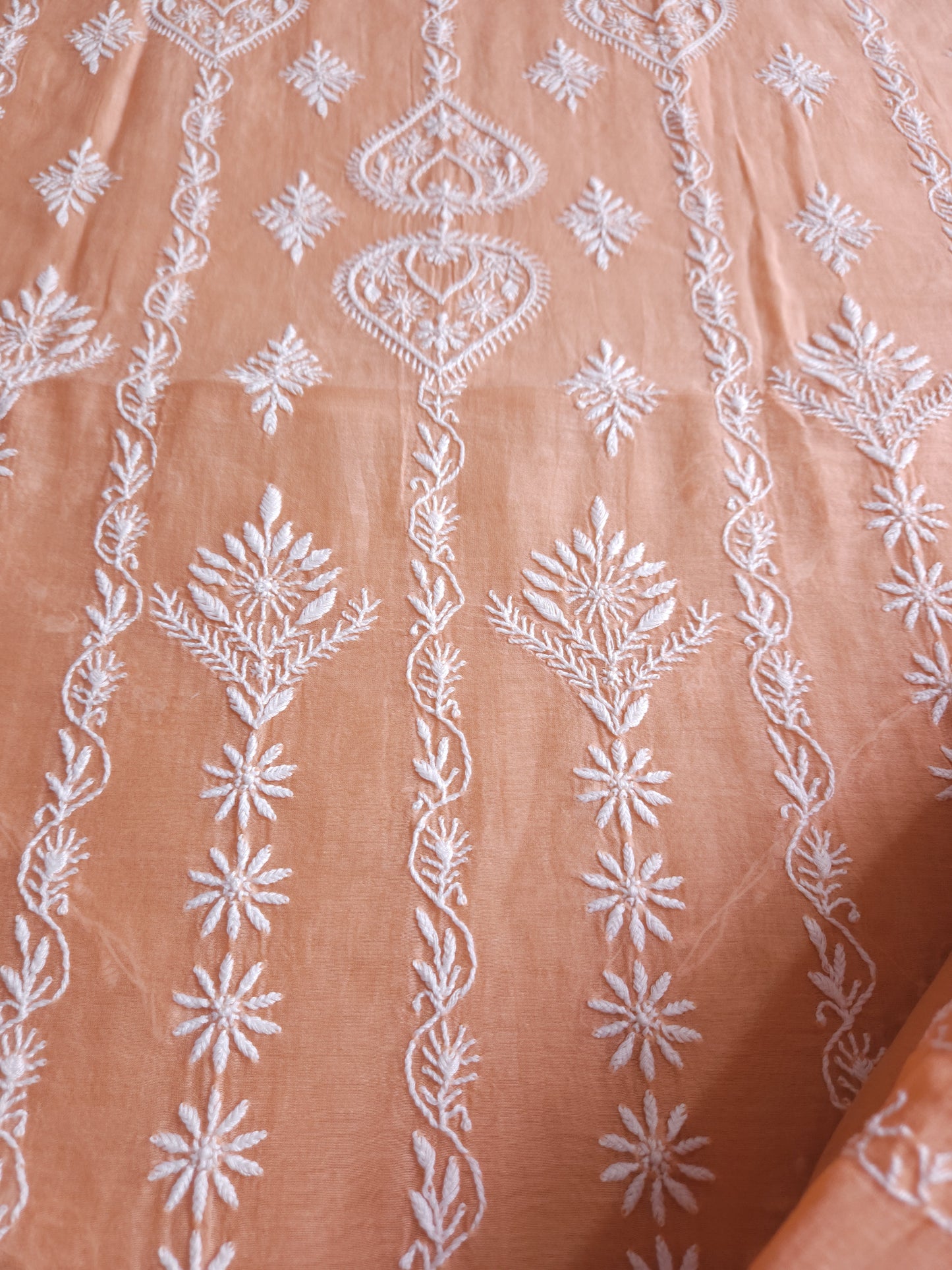 Malmal Chanderi 2-Piece Set (Peach)