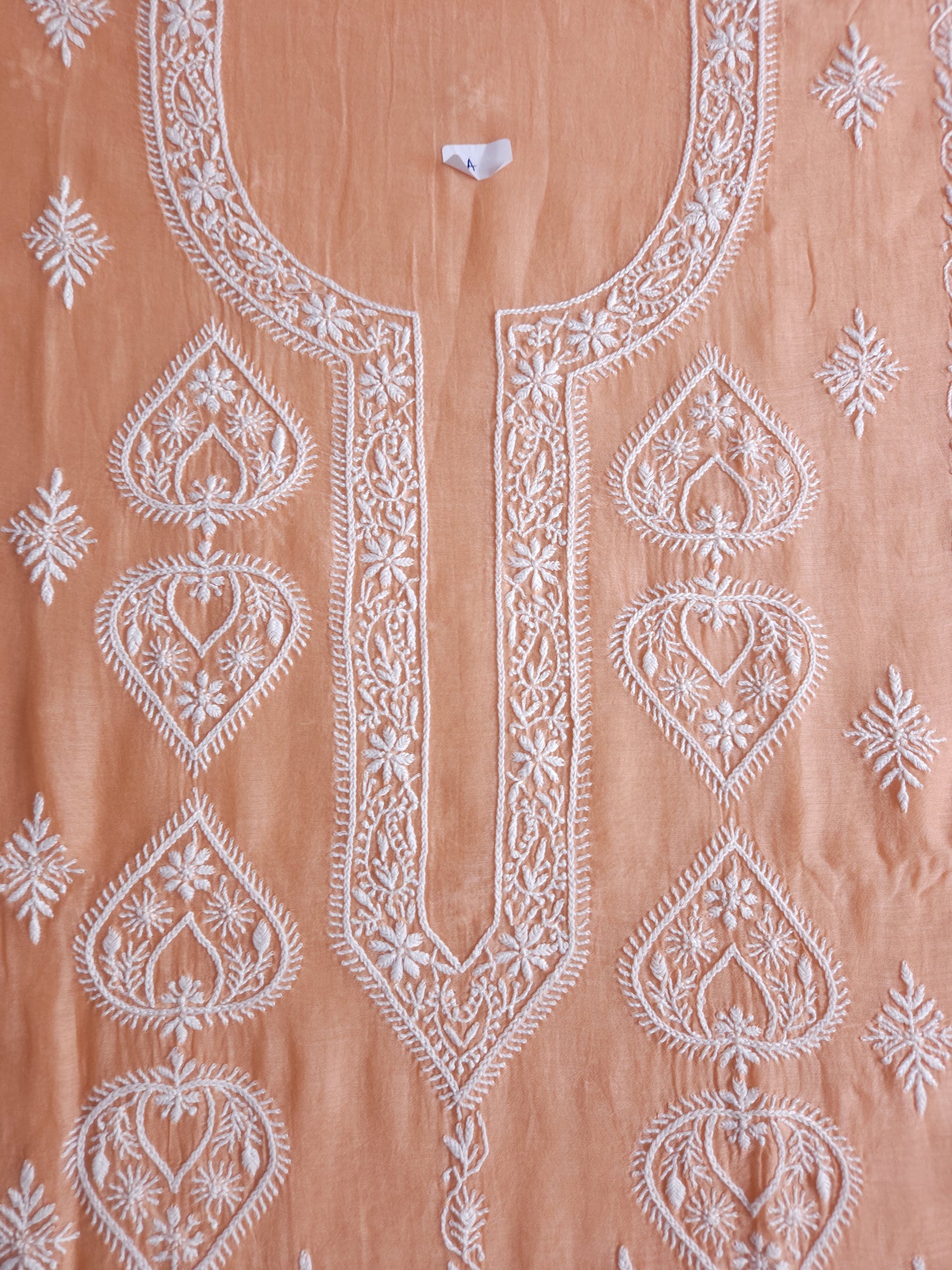 Malmal Chanderi 2-Piece Set (Peach)