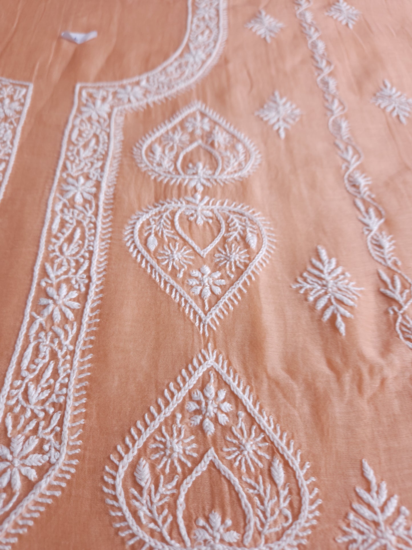 Malmal Chanderi 2-Piece Set (Peach)