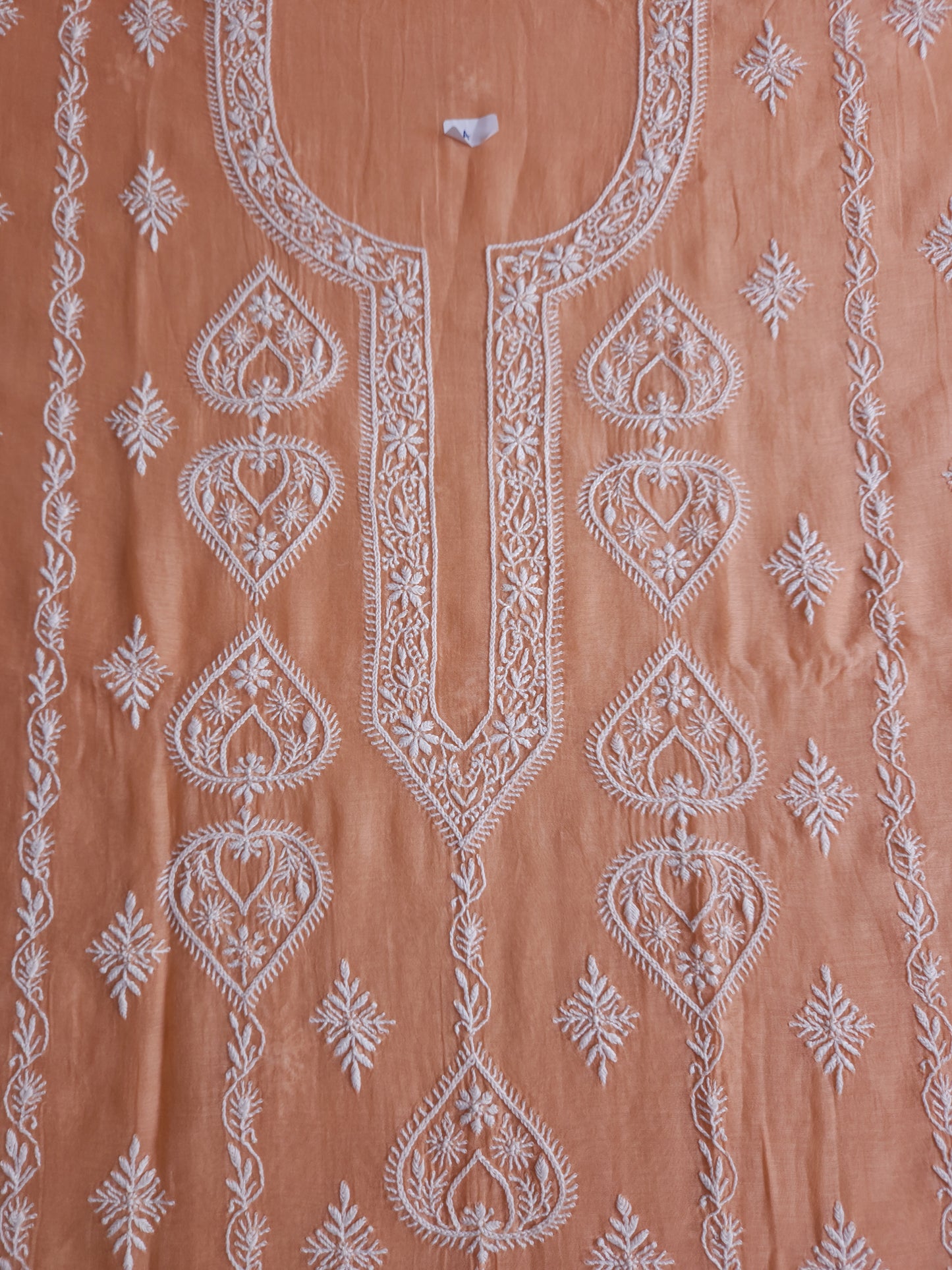 Malmal Chanderi 2-Piece Set (Peach)