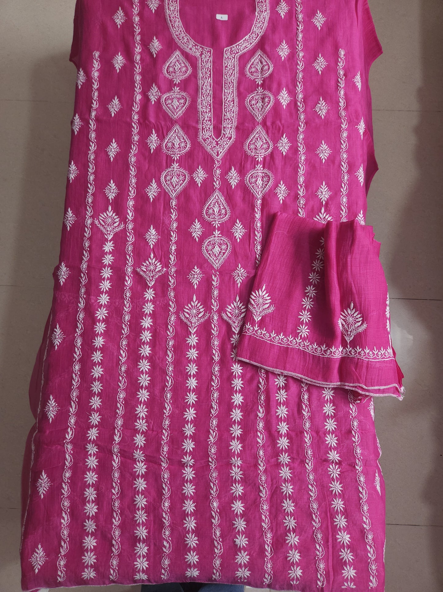 Malmal Chanderi 2-Piece Set (Pink)