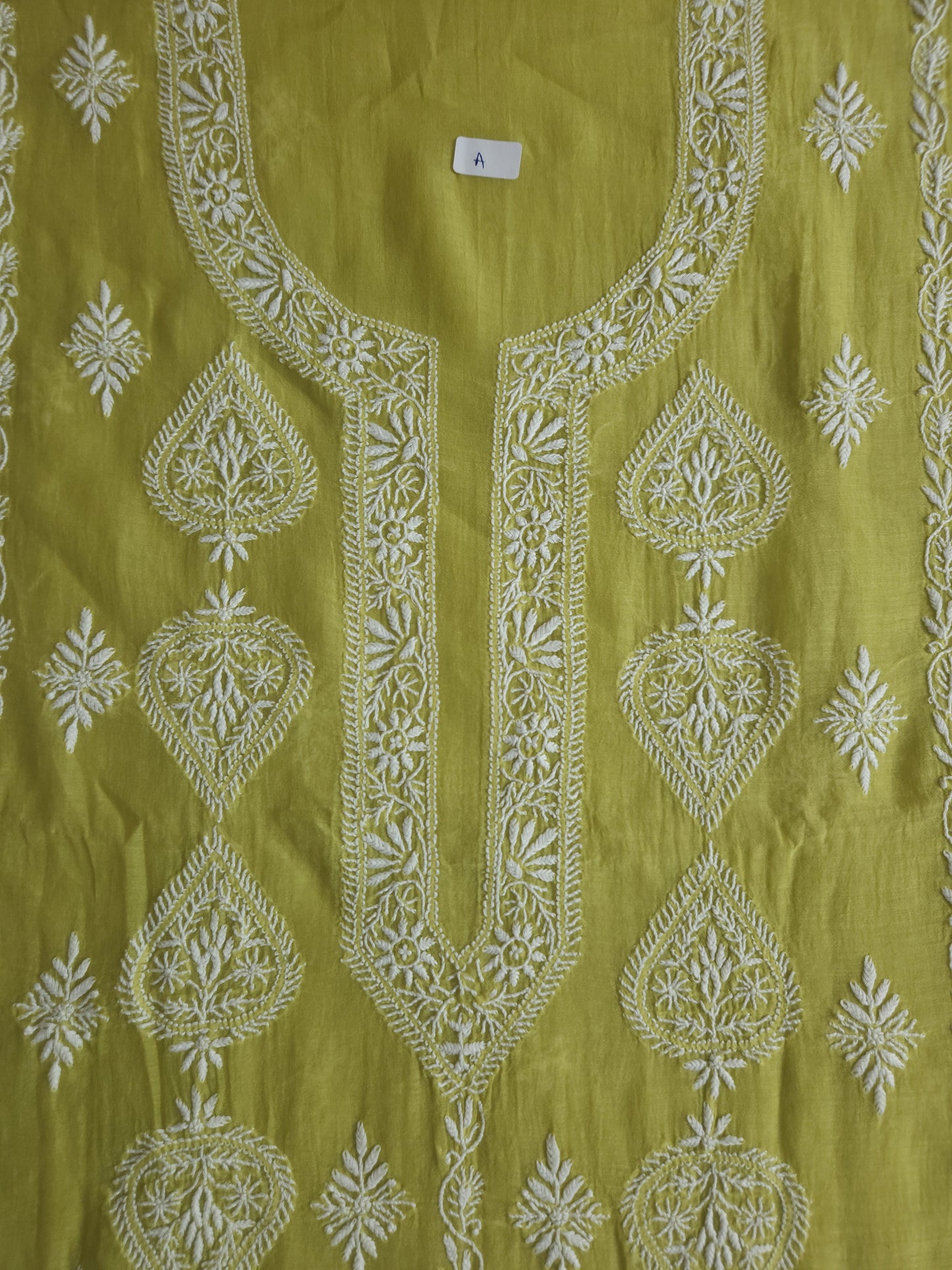Malmal Chanderi 2-Piece Set (Olive Green)