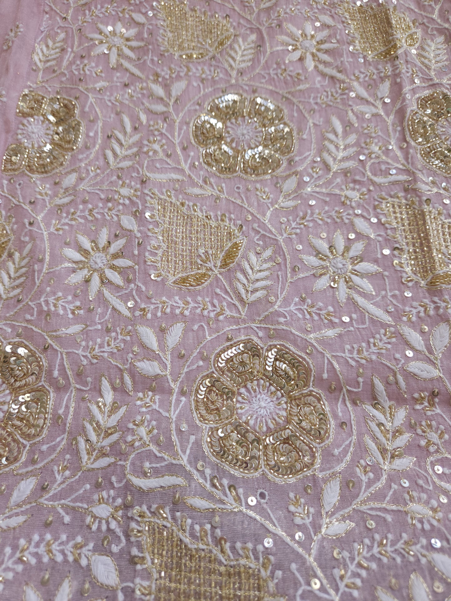 Pure Zari Tissue 2-Piece Set (Mauvish Pink)
