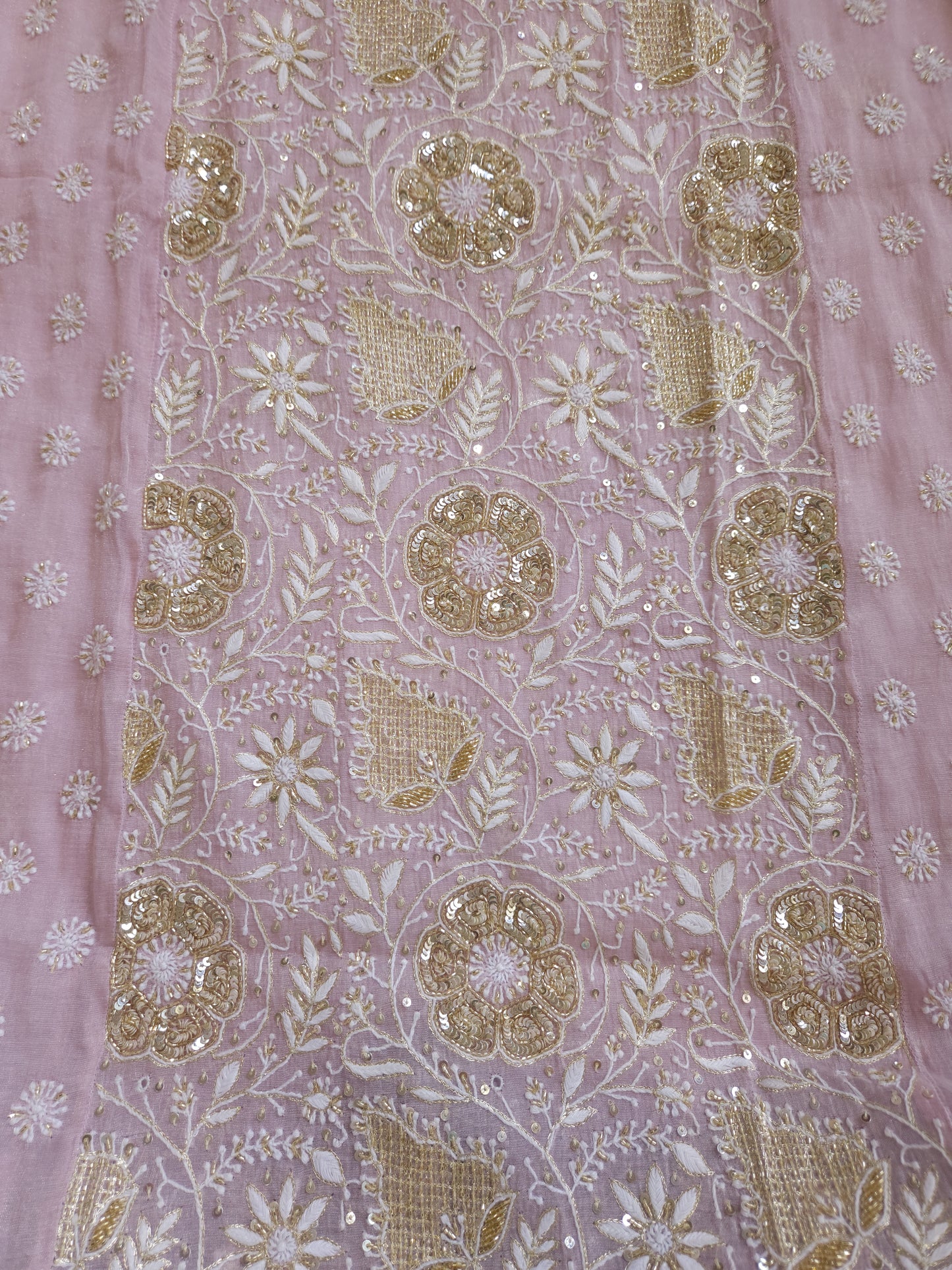 Pure Zari Tissue 2-Piece Set (Mauvish Pink)