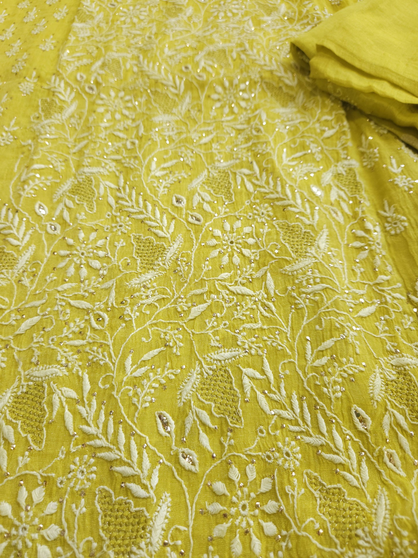 Pure Zari Tissue 2-Piece Set (Yellow)
