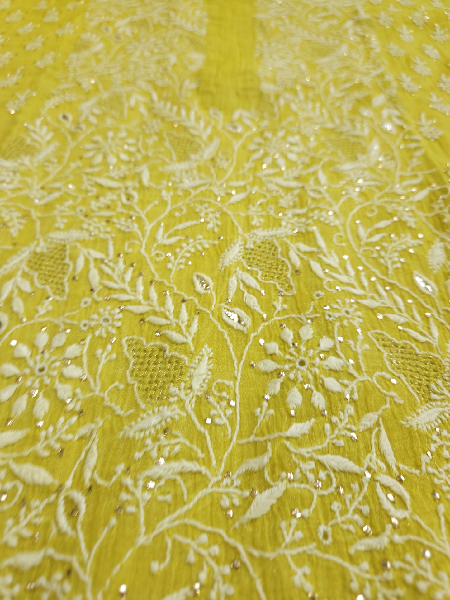 Pure Zari Tissue 2-Piece Set (Yellow)