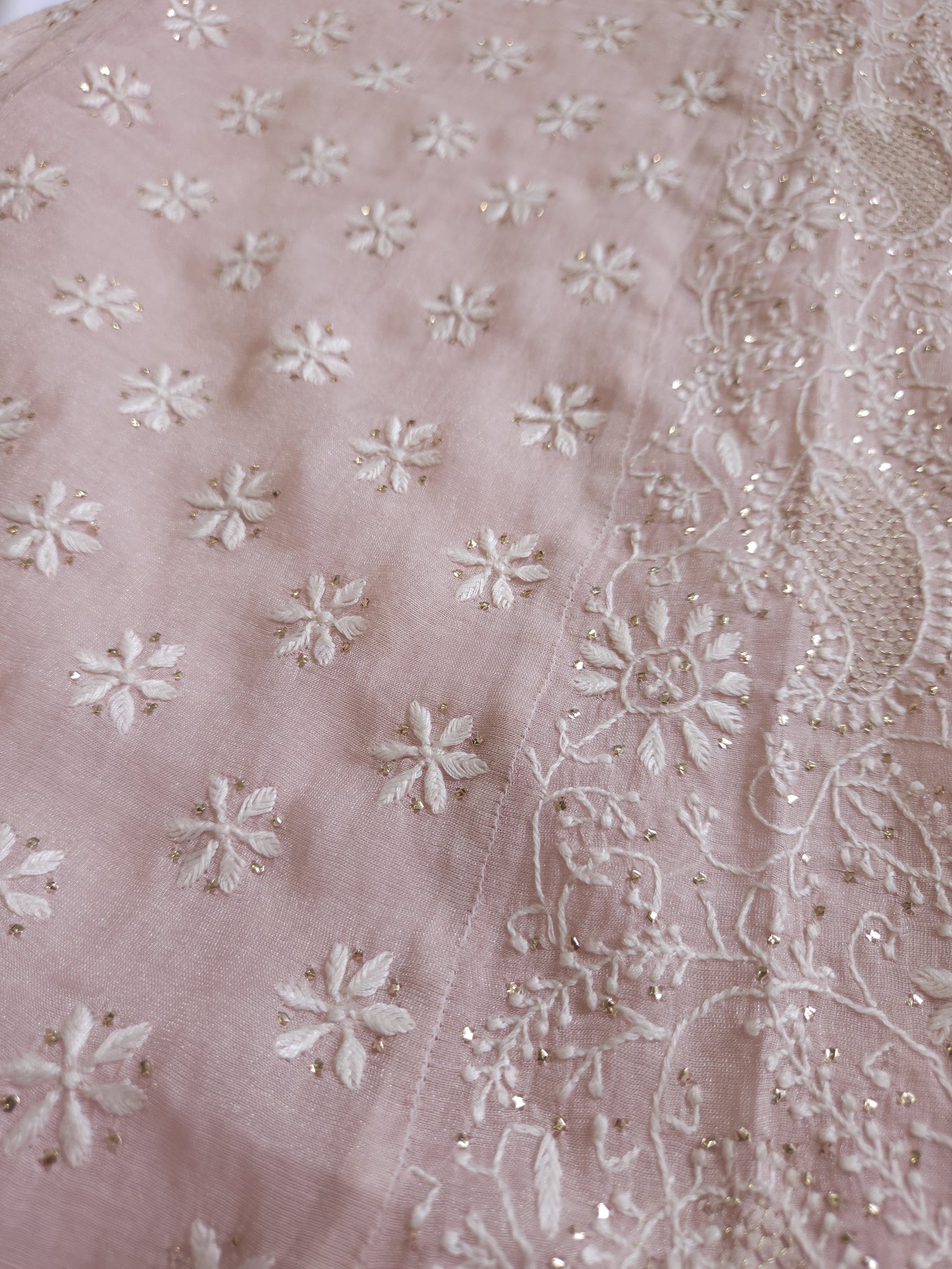 Pure Zari Tissue 2-Piece Set (Blush Pink)