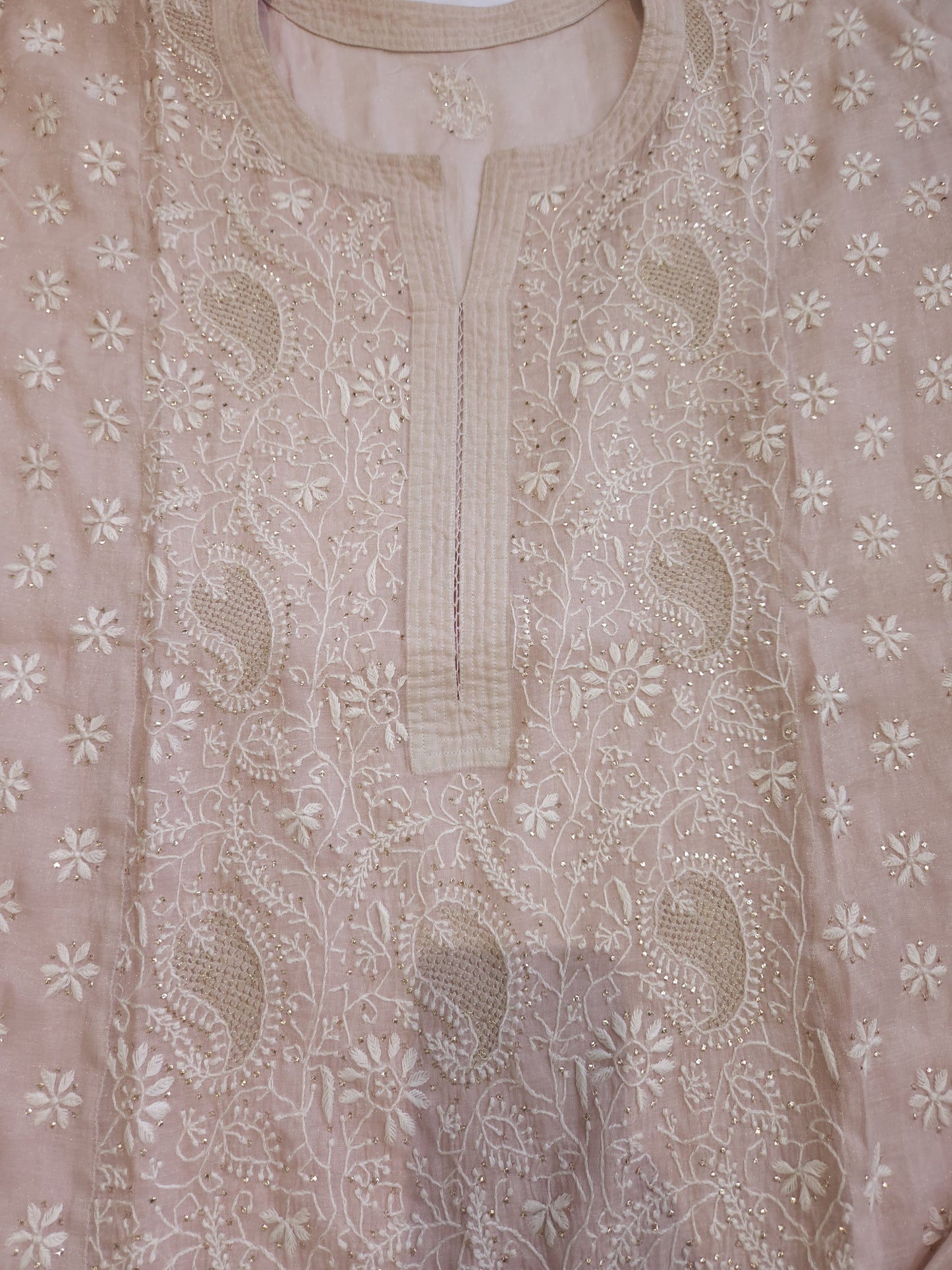 Pure Zari Tissue 2-Piece Set (Blush Pink)