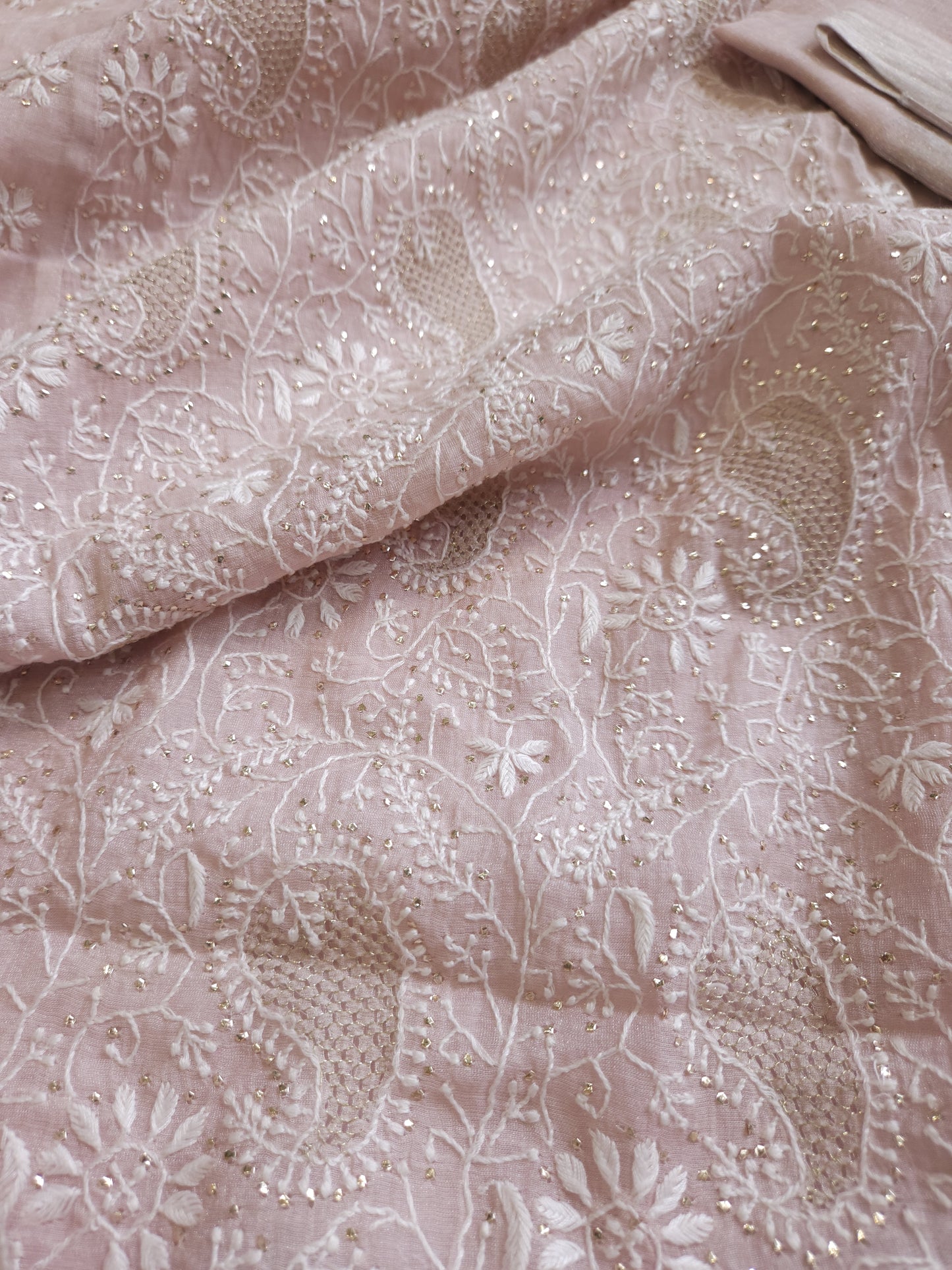 Pure Zari Tissue 2-Piece Set (Blush Pink)