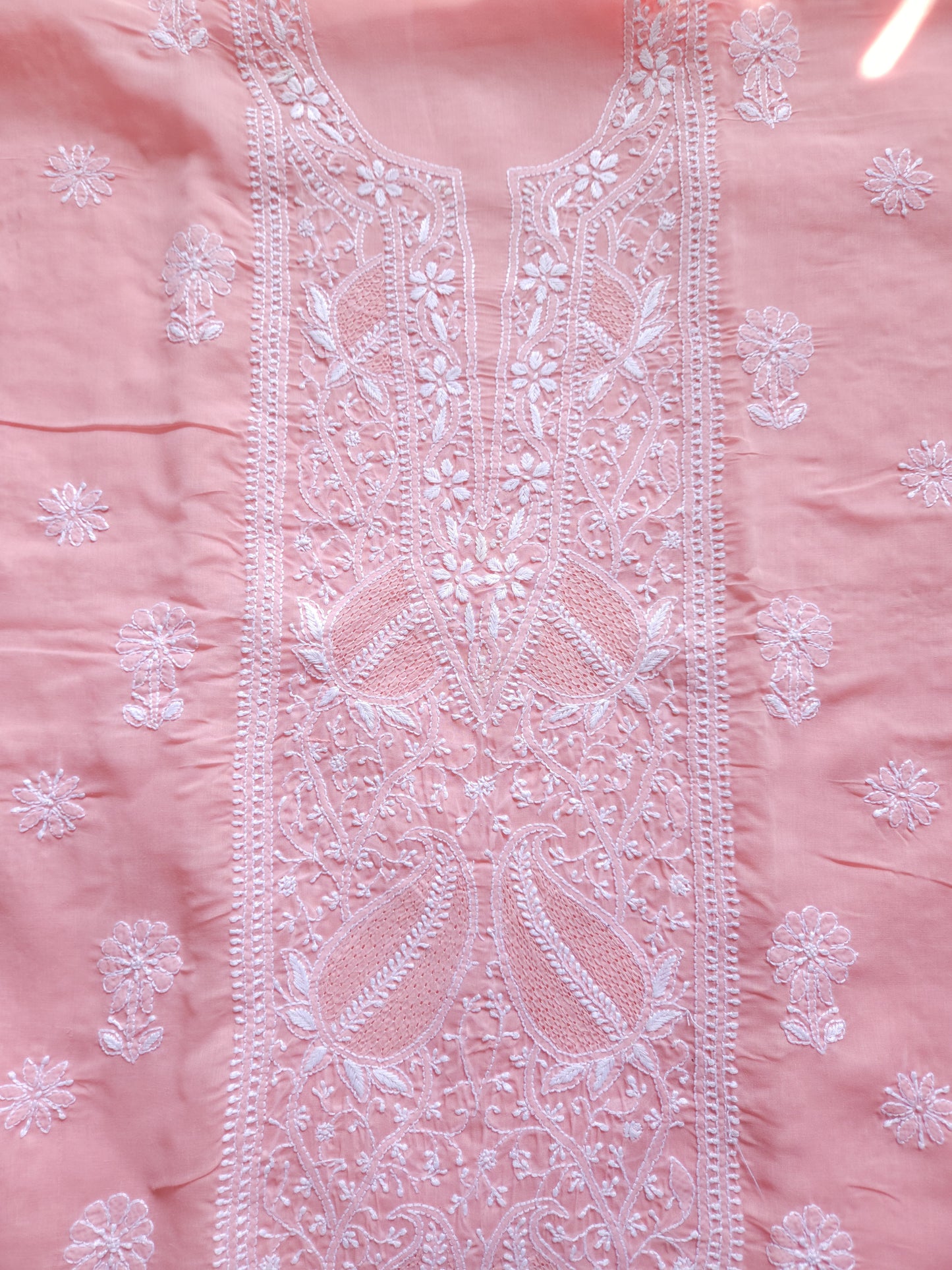 Soft Cotton Voil 3-Piece Suit (Peach) (PS002)