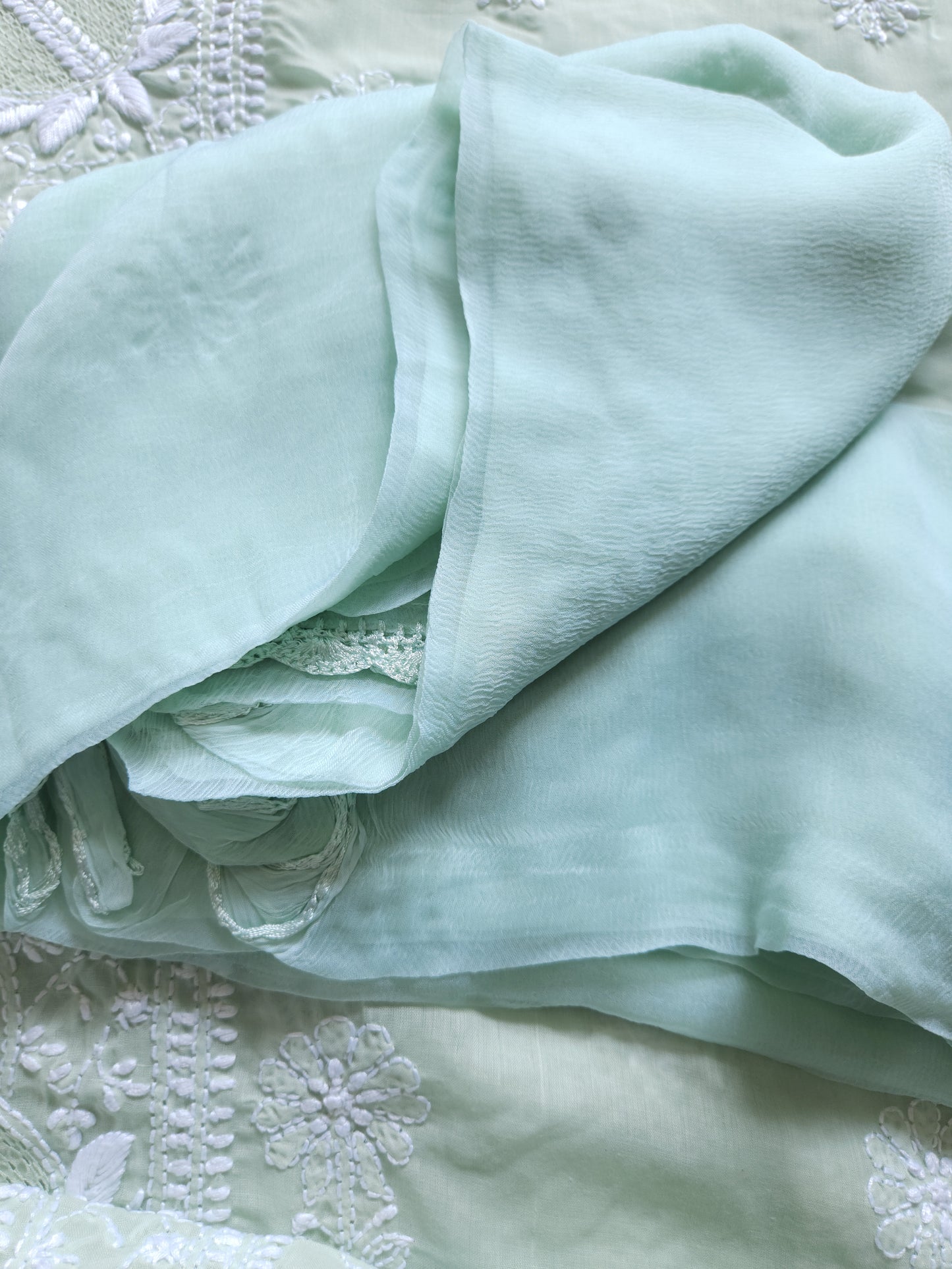 Soft Cotton Voil 3-Piece Suit (Sage Green) (PS006)