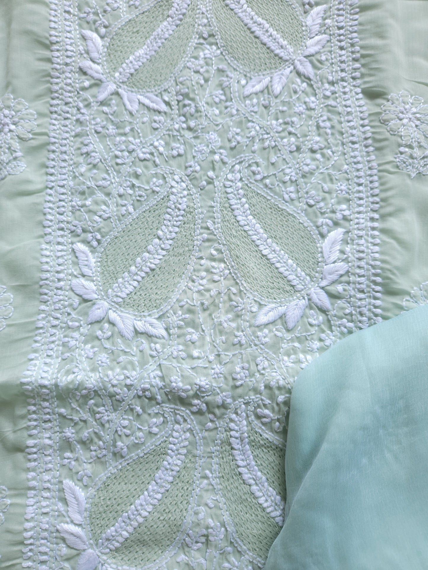 Soft Cotton Voil 3-Piece Suit (Sage Green) (PS006)