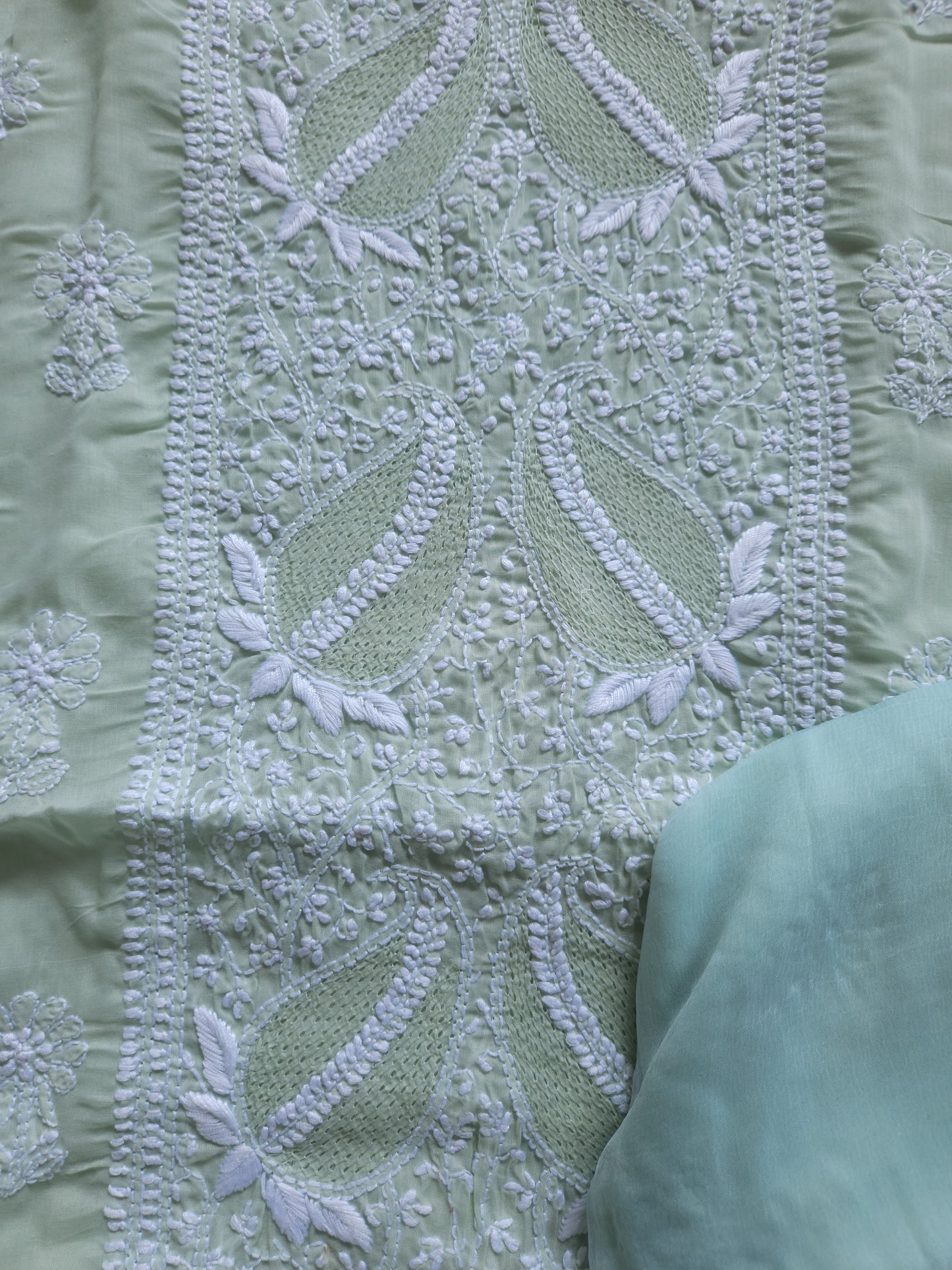 Soft Cotton Voil 3-Piece Suit (Sage Green) (PS006)