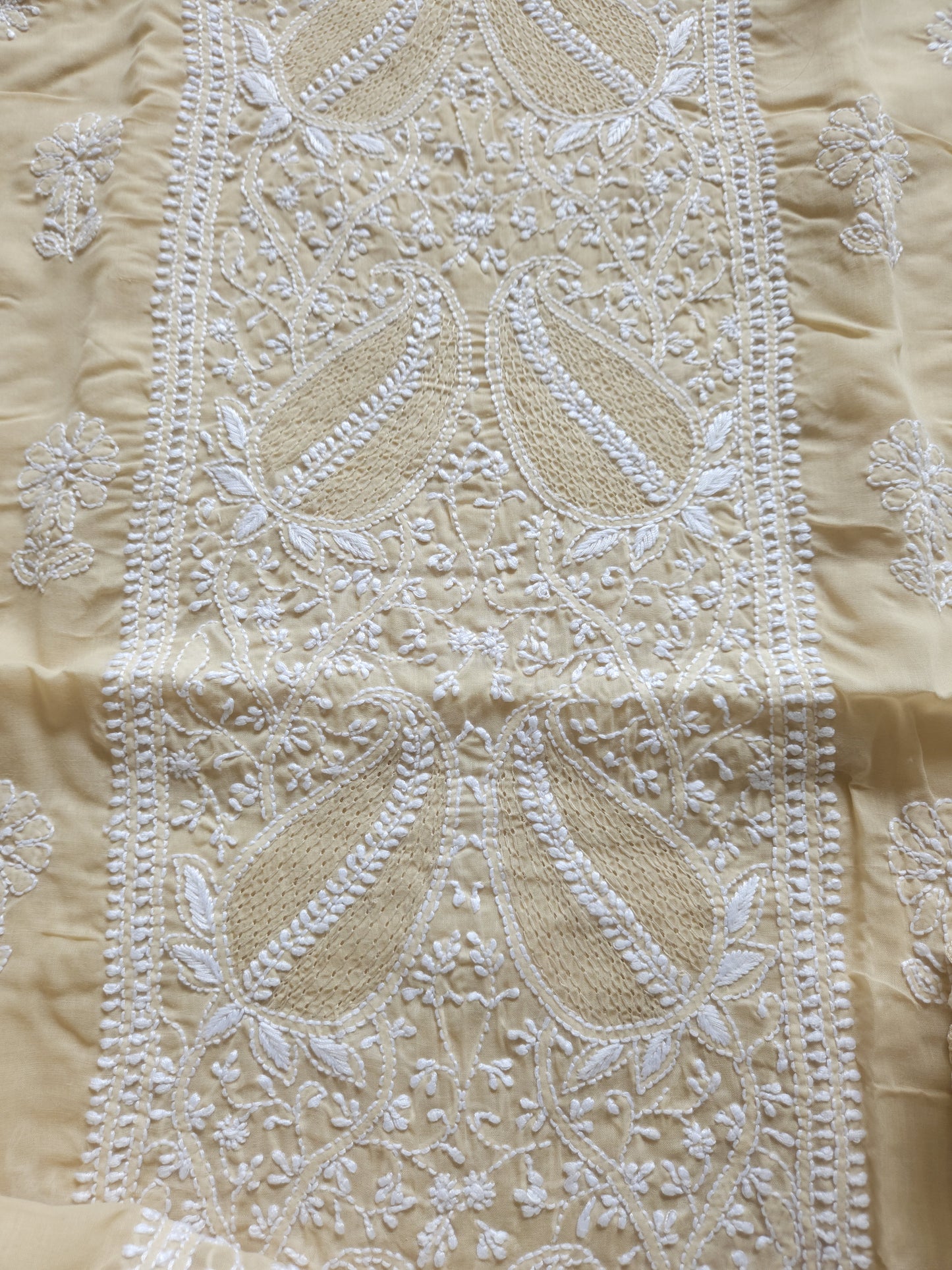 Soft Cotton Voil 3-Piece Suit (Beige) (PS003)