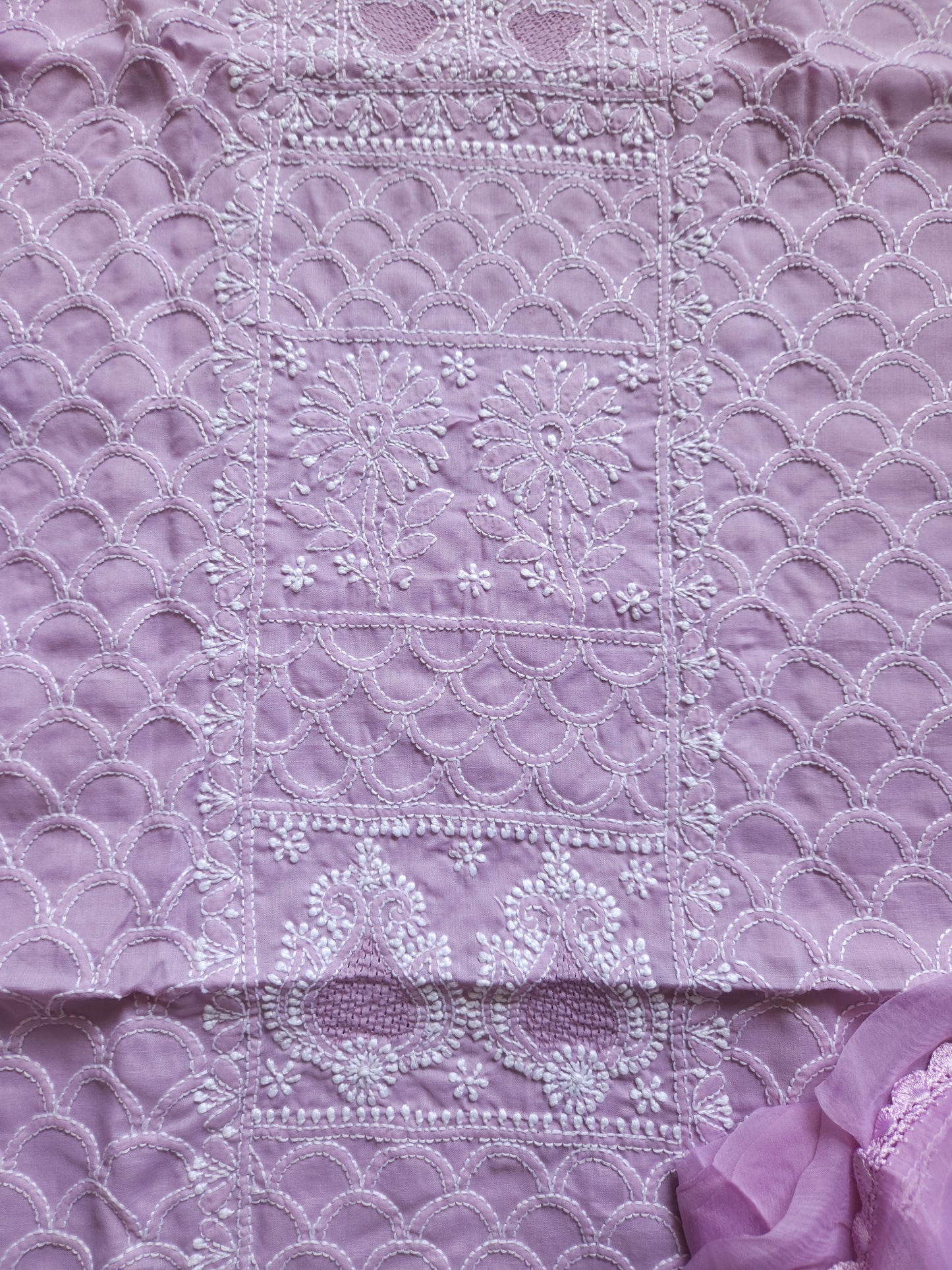 Soft Cotton Voil 3-Piece Suit (Jamuni) (PS009)