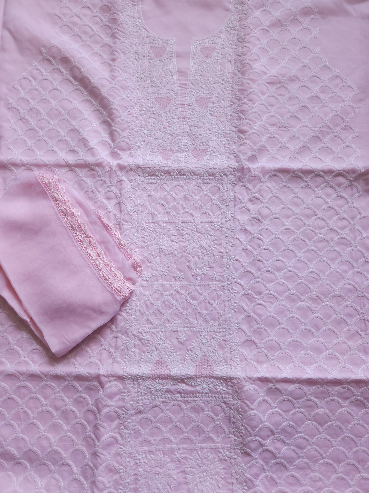 Soft Cotton Voil 3-Piece Suit (Pink) (PS012)
