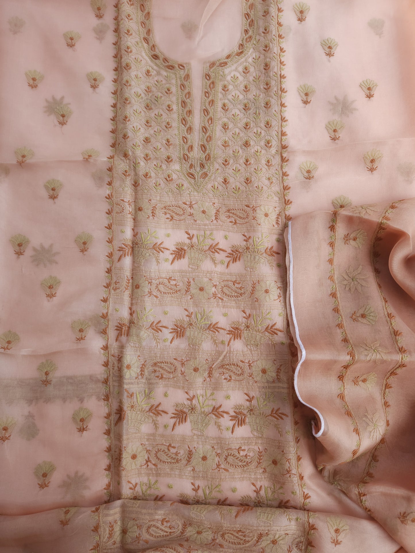 Organza Silk 2-Piece Set (Dark Hazelnut) (PS020)