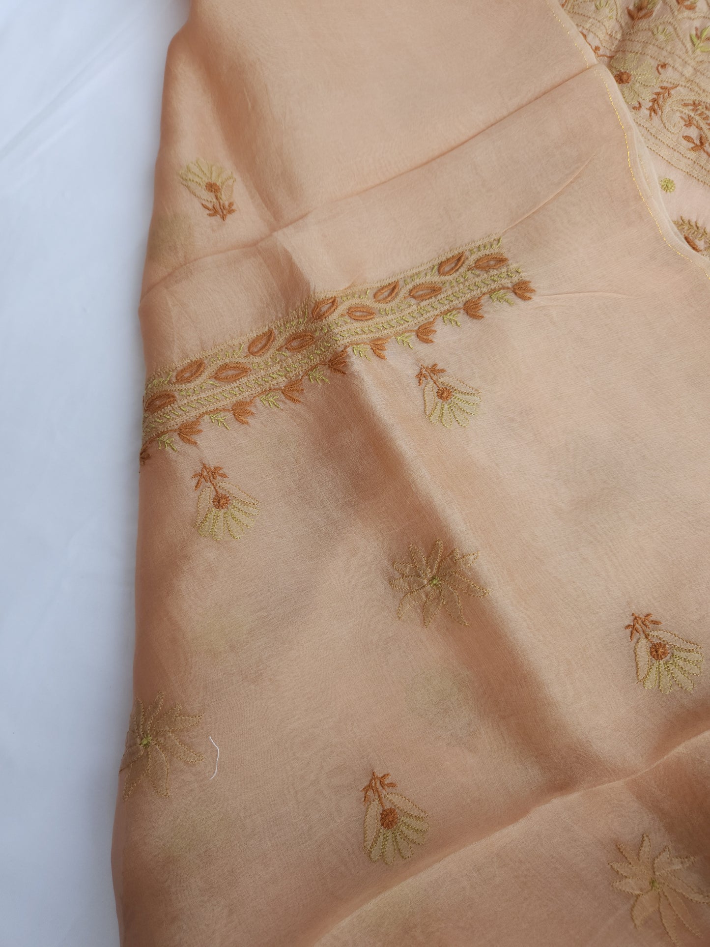 Organza Silk 2-Piece Set (Dark Hazelnut) (PS020)