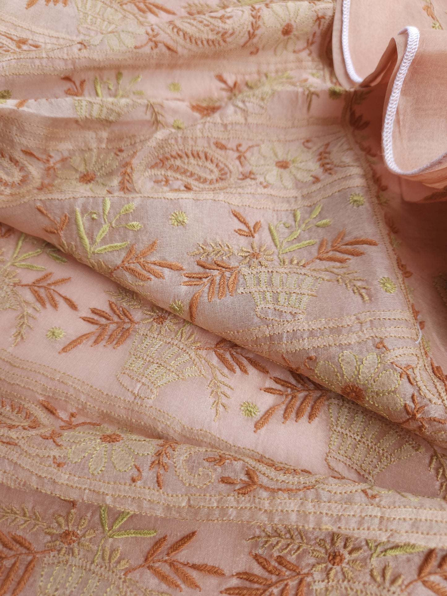 Organza Silk 2-Piece Set (Dark Hazelnut) (PS020)