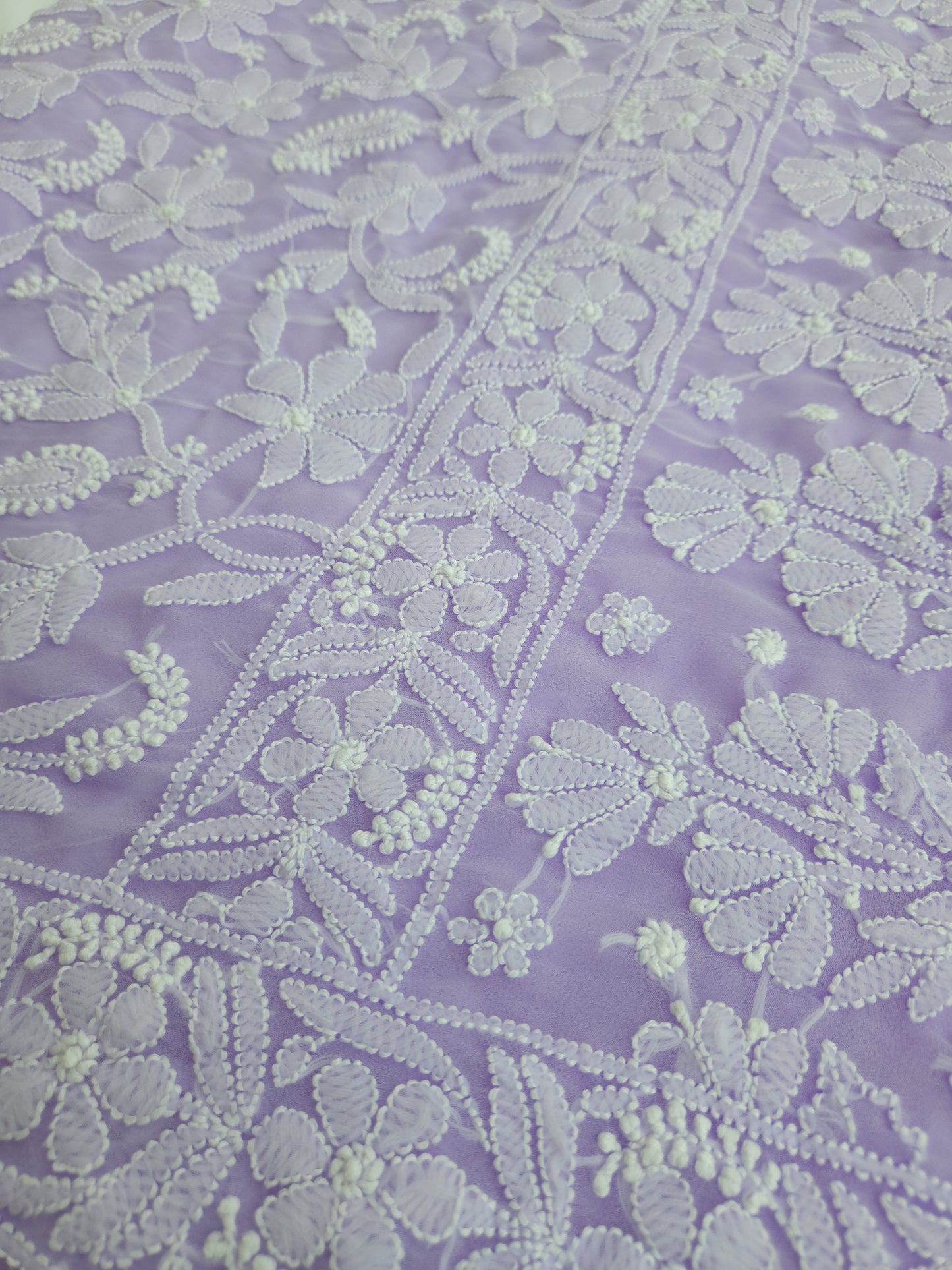 Semi Georgette Saree (Purple) (PS019)