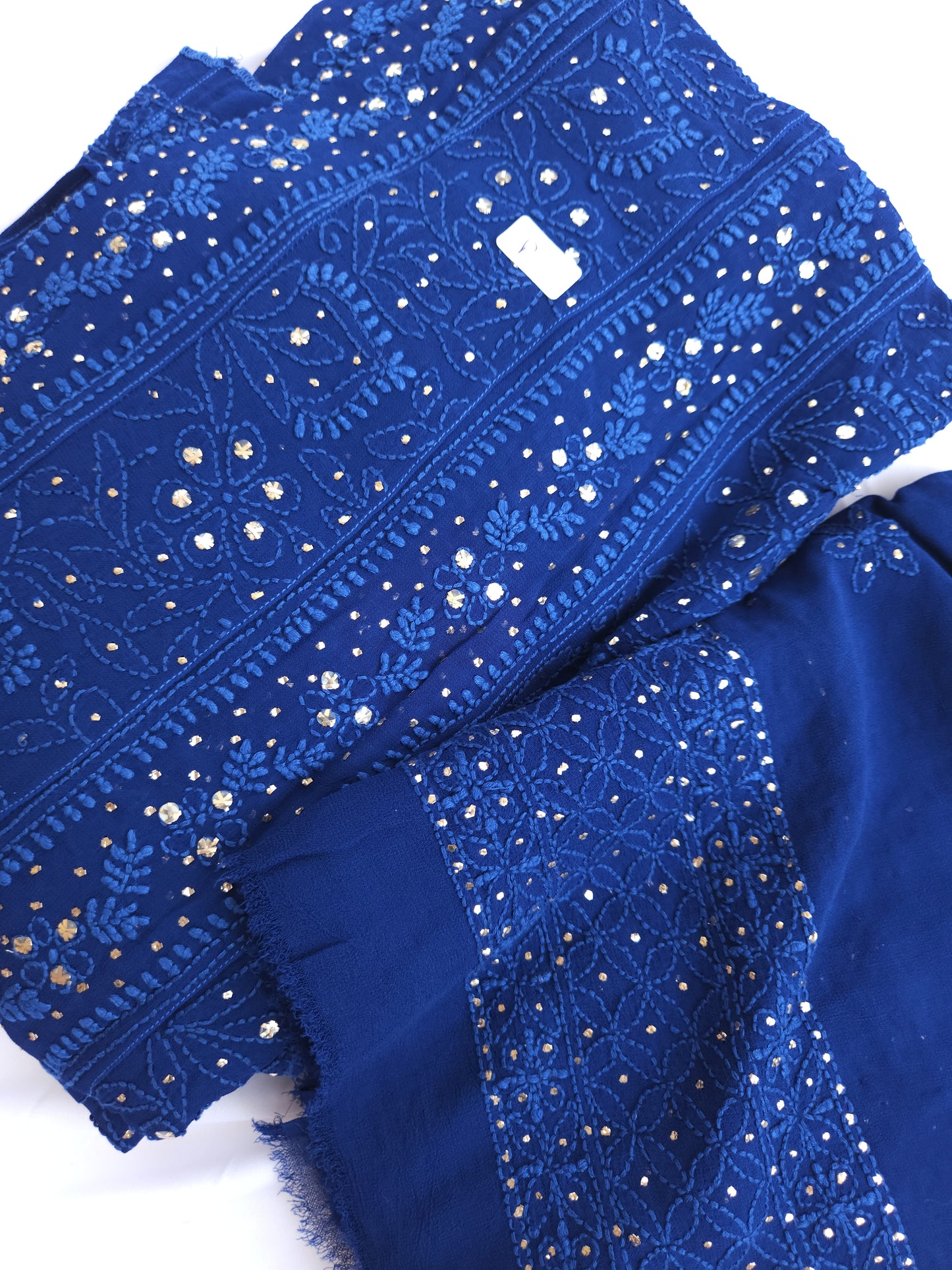 Viscose Georgette 2-Piece Anarkali Set (Royal Blue) (PS021)