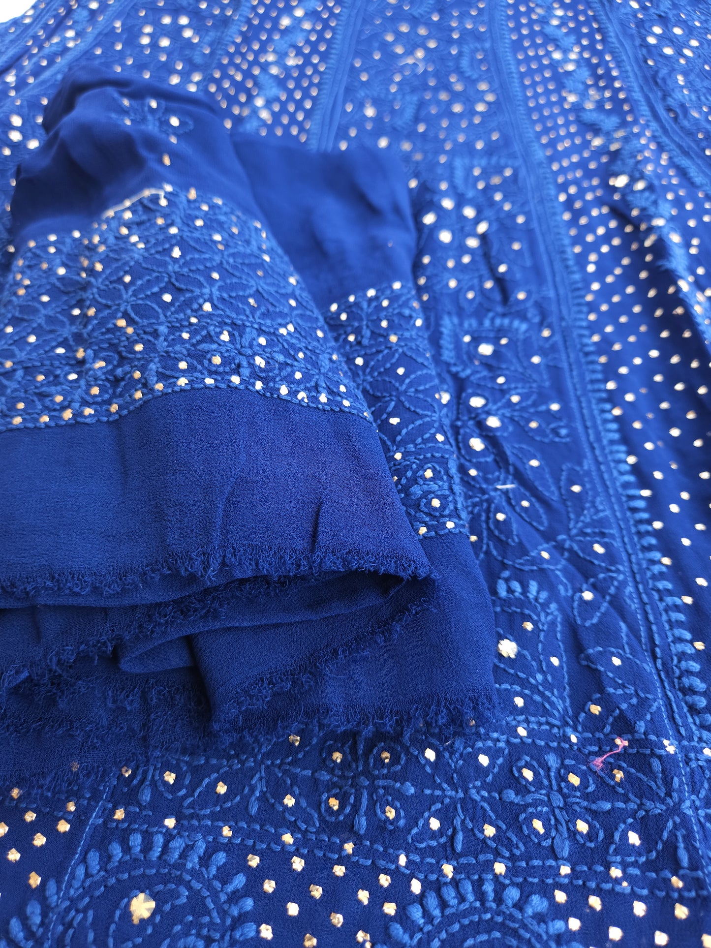 Viscose Georgette 2-Piece Anarkali Set (Royal Blue) (PS021)