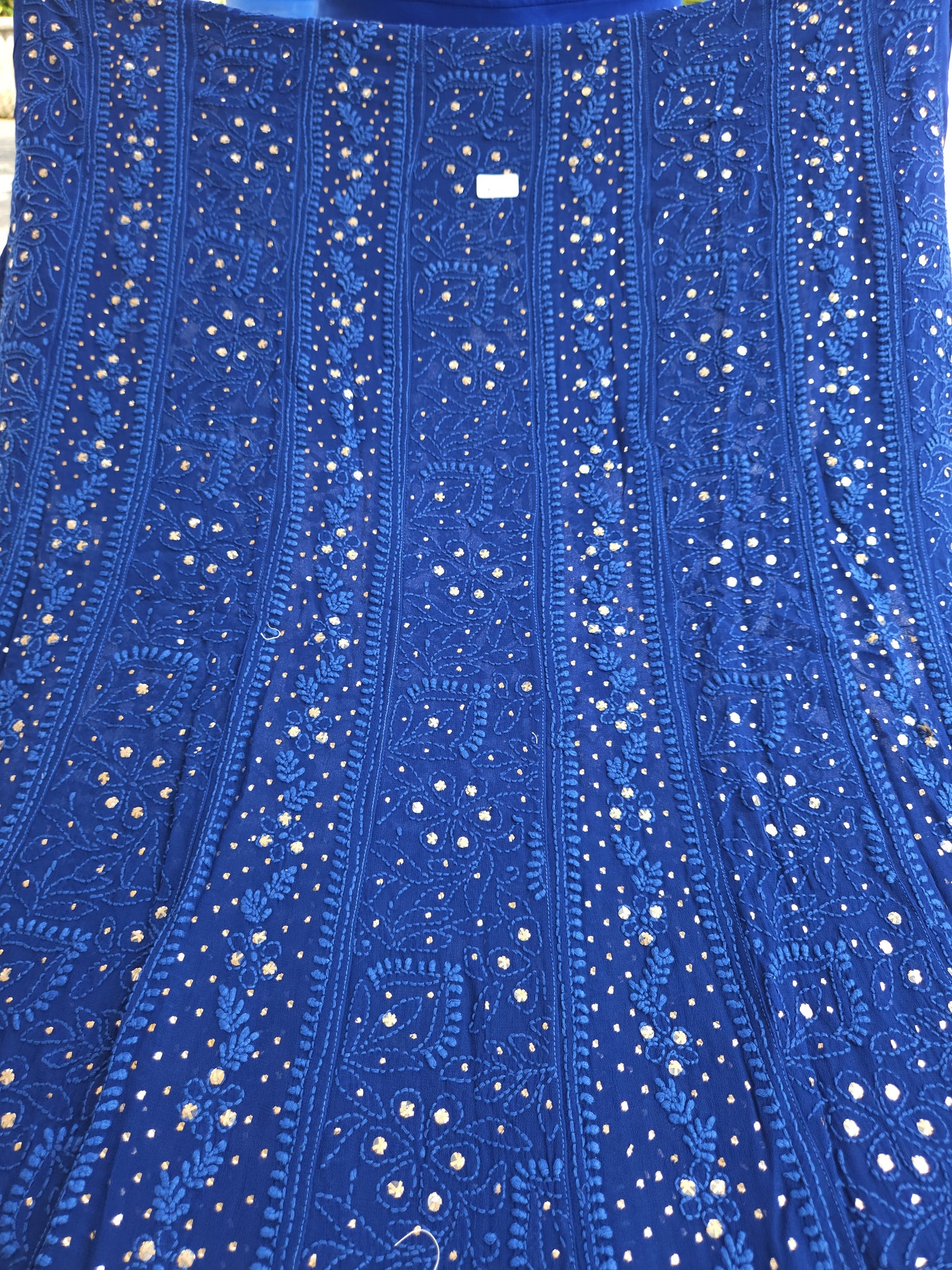 Viscose Georgette 2-Piece Anarkali Set (Royal Blue) (PS021)