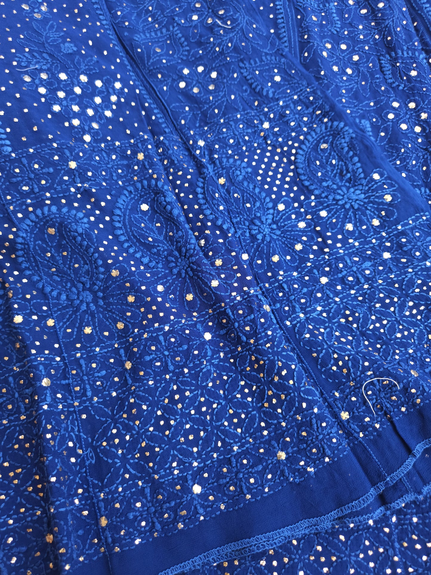 Viscose Georgette 2-Piece Anarkali Set (Royal Blue) (PS021)