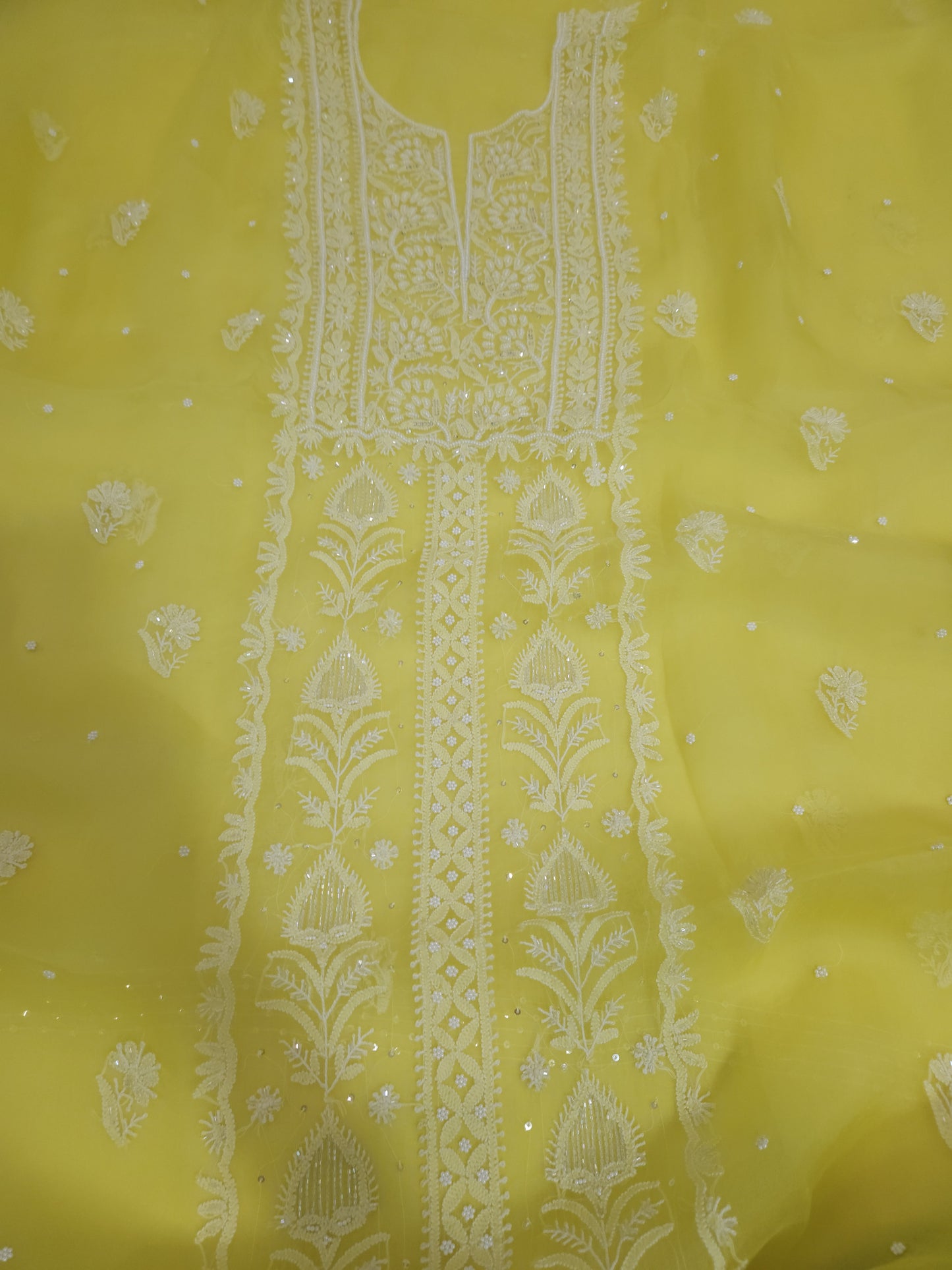 Pure Organza Silk 2-Piece Suit Set (Mango Yellow) (PS028)