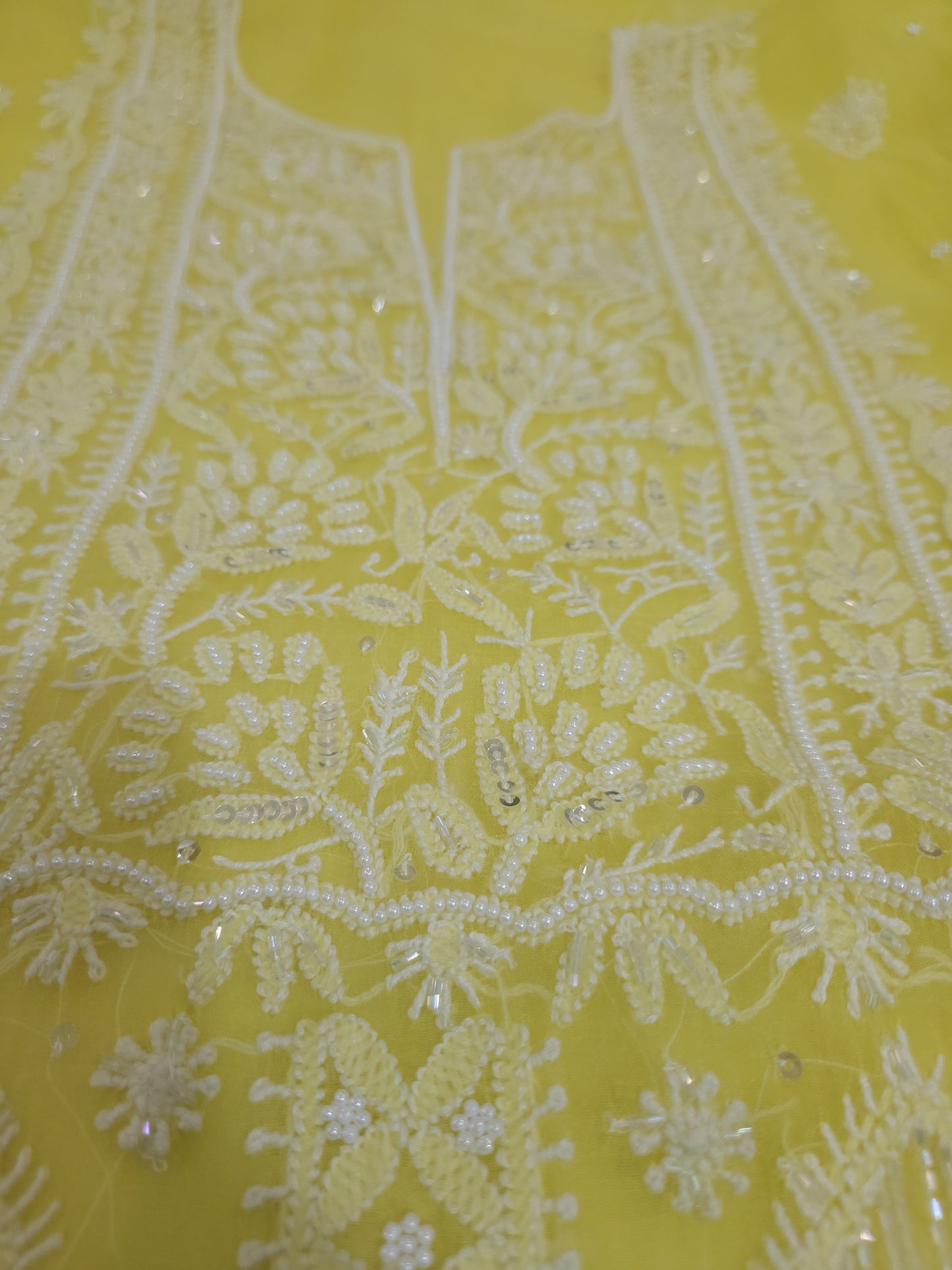 Pure Organza Silk 2-Piece Suit Set (Mango Yellow) (PS028)