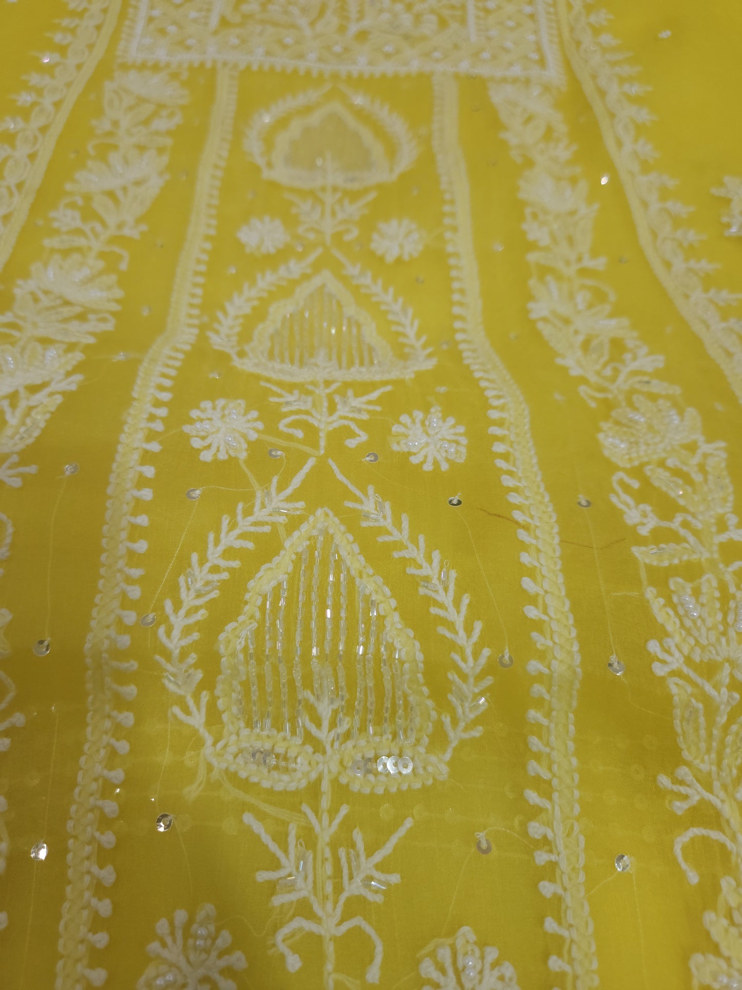 Pure Organza Silk 2-Piece Suit Set (Bright Mango Yellow) (PS025)