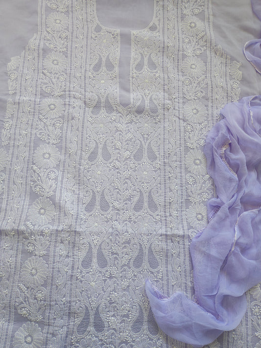 Cotton 3-Piece Suit (Lavender) (PS062)