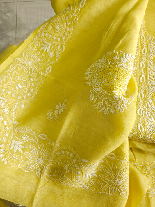 Moonga Silk 2-Piece Suit (Dusty Yellow)