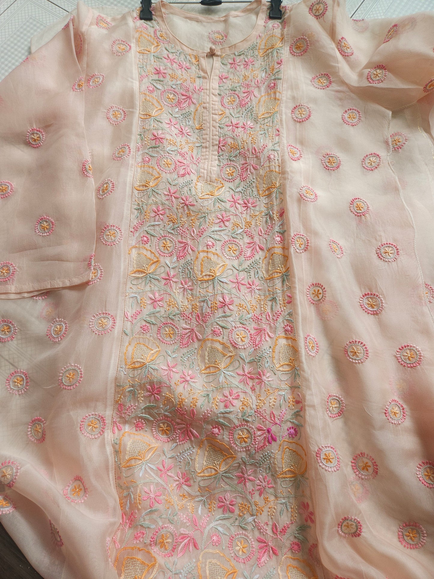 2Piece Organza Silk Suit PSC026