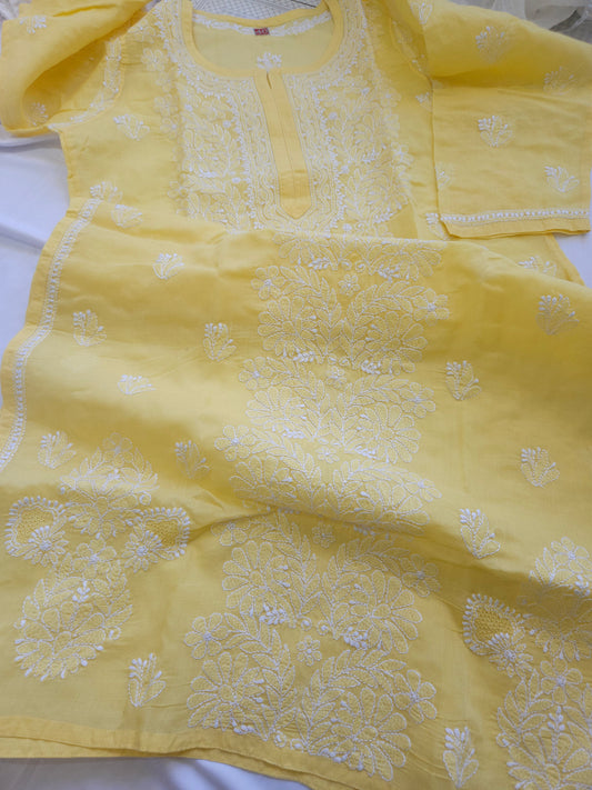 Cotton Voil Chikankari kurta Size 40 (PSC133)