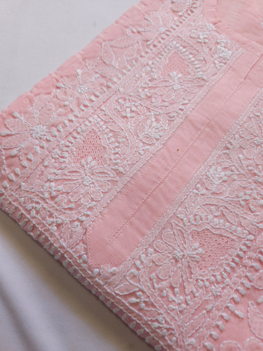 Cotton Voil Panel Jaal Handjaali and Daraz Work Kurti