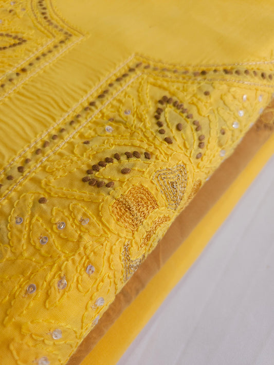 Cotton Voil 3Piece Chikankari Suit