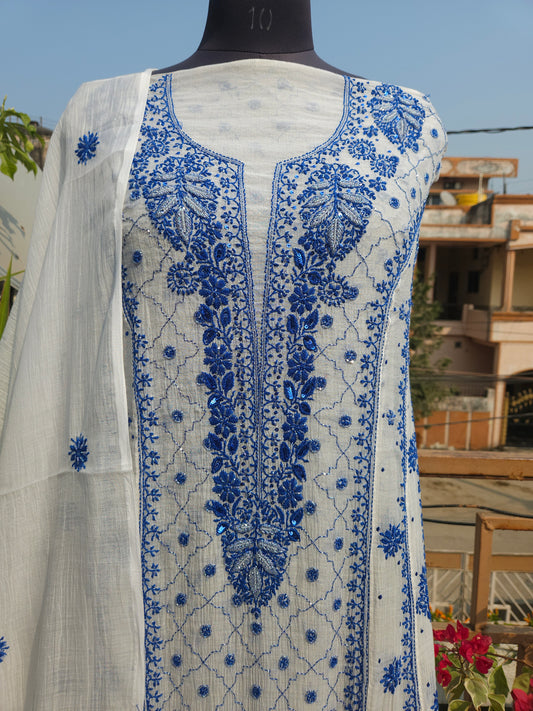 Malmal Chanderi 2-Piece Anarkali Set (PSC031)