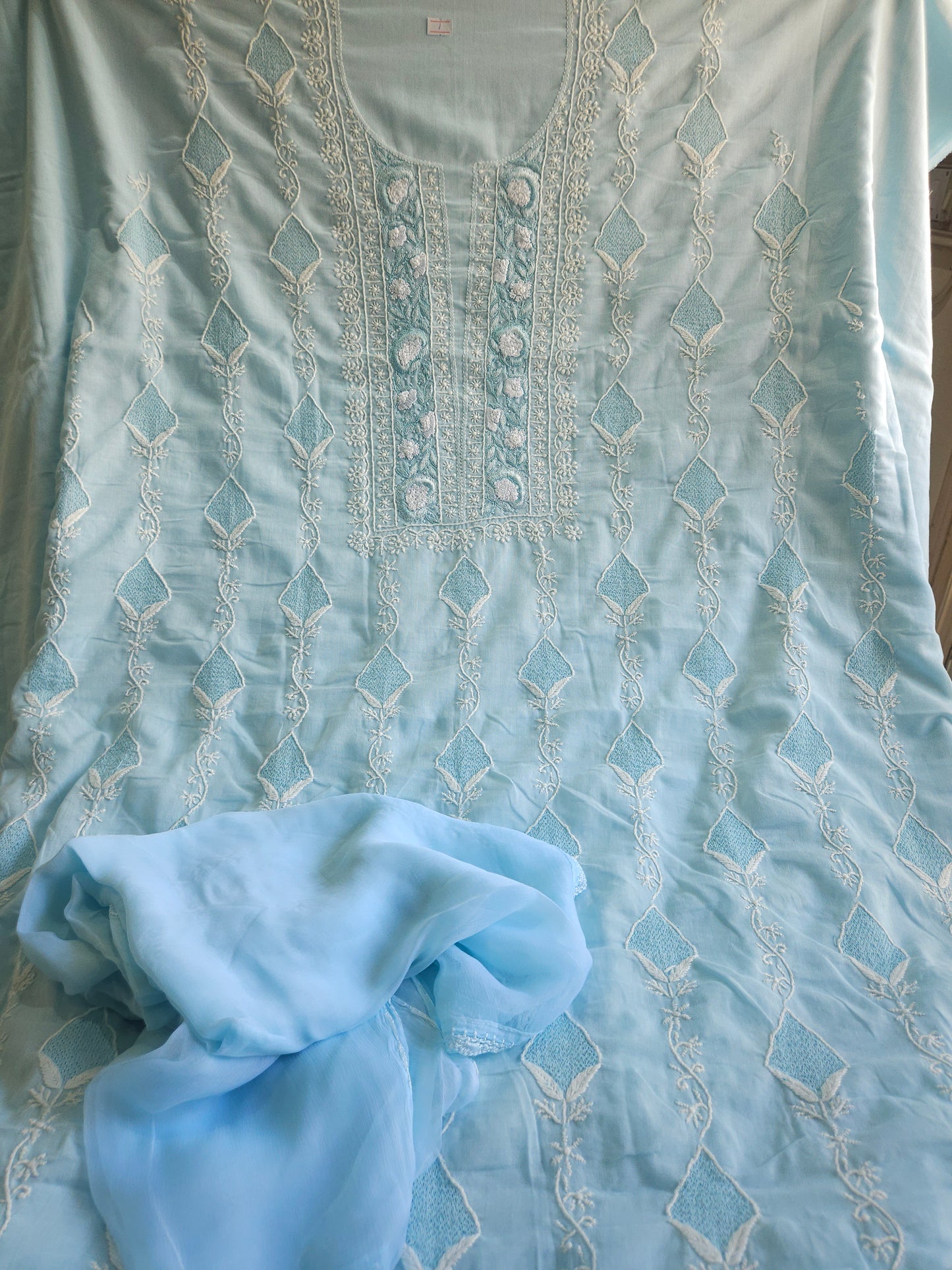 Soft Cotton 3Piece Unstiched Chikankari Parsigara Suir