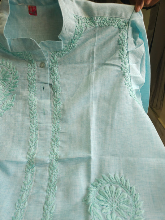 Linen Chikankari Shirt (PSC171)
