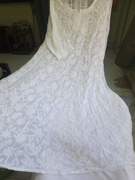 Semi Georgette Anarkali Stitched Size 42 44 46 (PSC165)