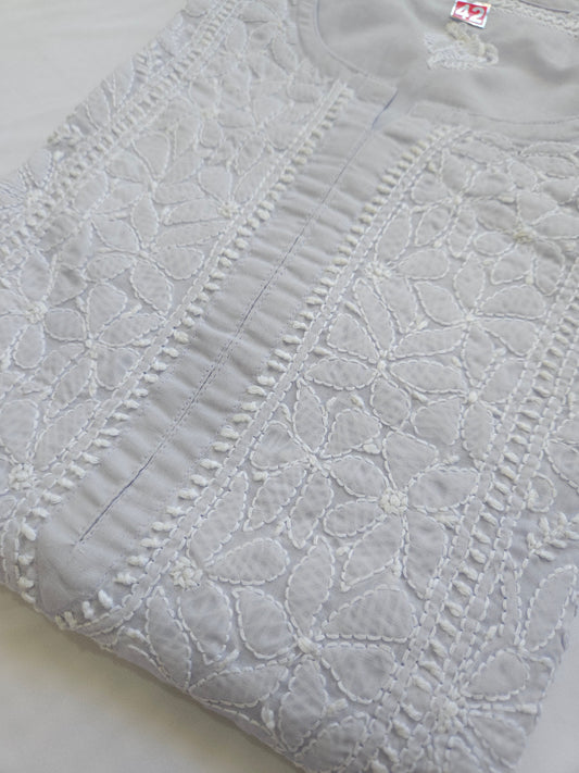 Cotton Voil Chikankari Kurta Size 40 (PSC138)