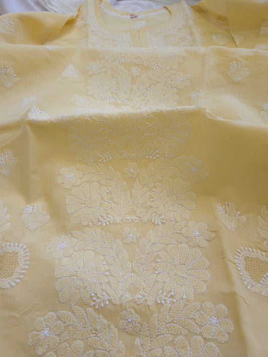 Cotton Voil Chikankari Kurta Size 40(PSC134)