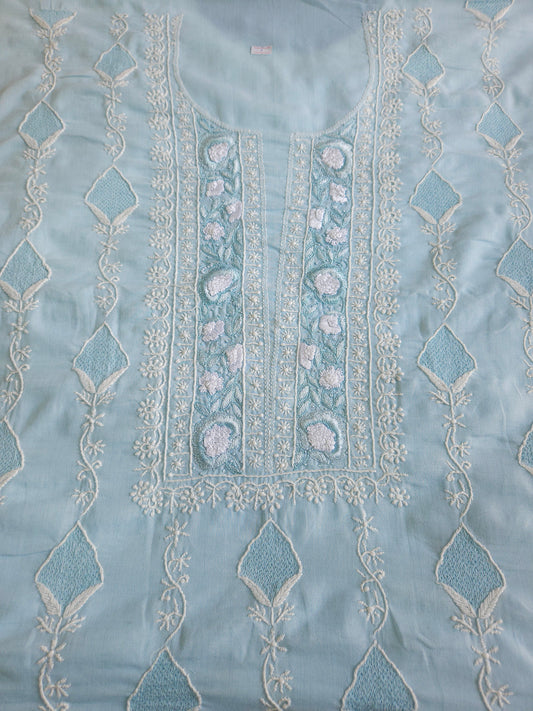 Soft Cotton 3Piece Unstiched Chikankari Parsigara Suir
