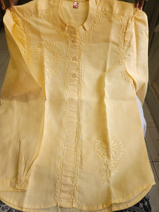 Linen Chikankari Shirt (PSC172)