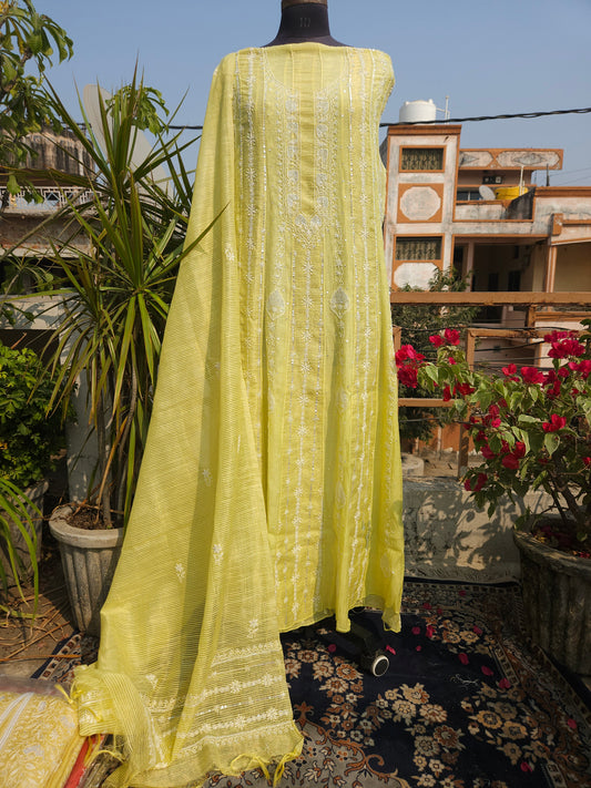 Zari weaved Chanderi 2-Piece Anarkali Set (PSC30)