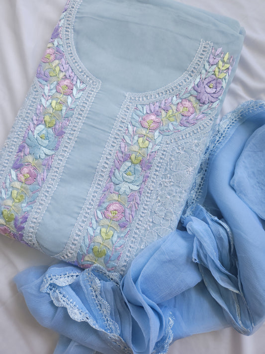 Soft Cotton Voil 3-Piece Suit