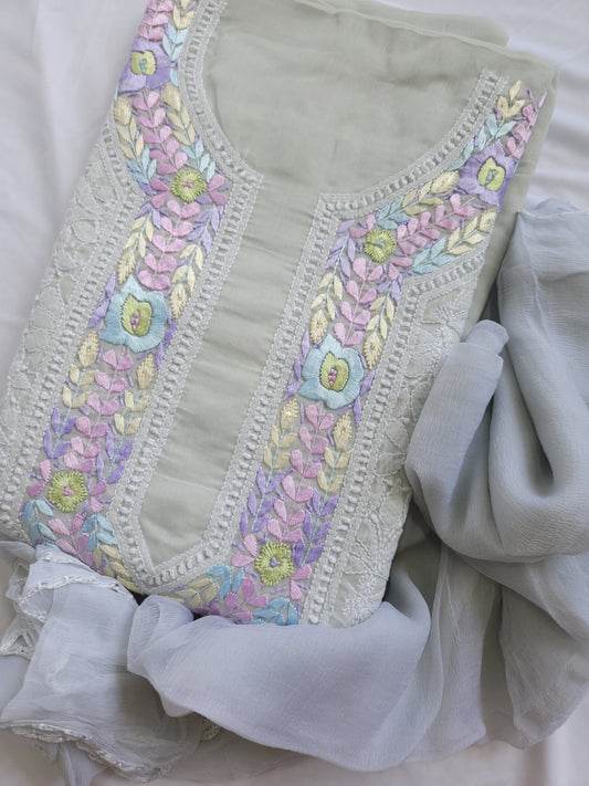 Soft Cotton Voil 3-Piece Suit